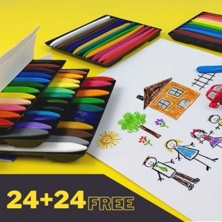 Biztonságos és nem mérgező zsírkréták (24 db) 24+24 AJÁNDÉK