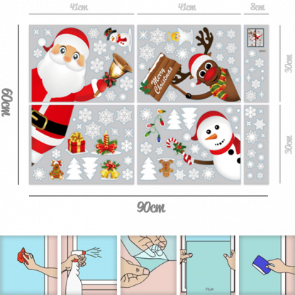 Karácsonyi SantaJoy statikus matricák 90+90 AJÁNDÉK