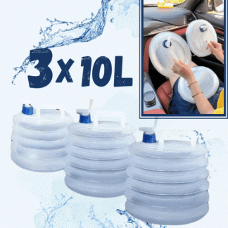 3X Kültéri összecsukható víztartály 10 L