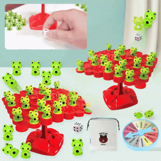 Családi társasjáték "Kiegyensúlyozott fa békák"