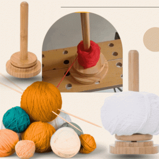 Forgatható fa fonaltartó – YarnSpin
